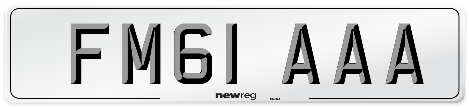 FM61 AAA Number Plate from New Reg
